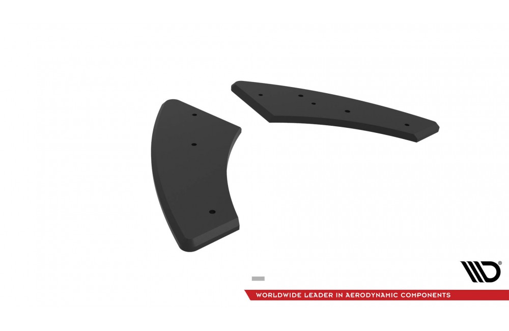 Street Pro Rear Side Splitters  Audi S3 Sportback 8Y Facelift - Black