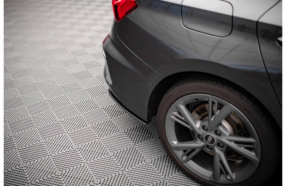 Street Pro Rear Side Splitters Audi S3 Sedan 8Y - Black