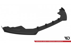 Street Pro Front Splitter + Flaps Audi S5 / A5 S-Line 8T - Black + Gloss Flaps