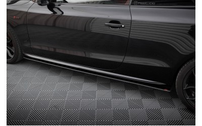 Street Pro Side Skirts Diffusers Audi A5 / A5 S-Line / S5 Coupe / Cabrio 8T / 8T Facelift - Black