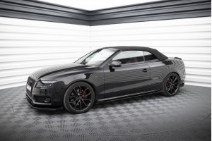 Street Pro Side Skirts Diffusers + Flaps Audi A5 / A5 S-Line / S5 Coupe / Cabrio 8T / 8T Facelift - Black + Gloss Flaps Street Pro Side Skirts Diffusers + Flaps Audi A5 / A5 S-Line / S5 Coupe / Cabrio 8T / 8T Facelift - Black + Gloss Flaps
