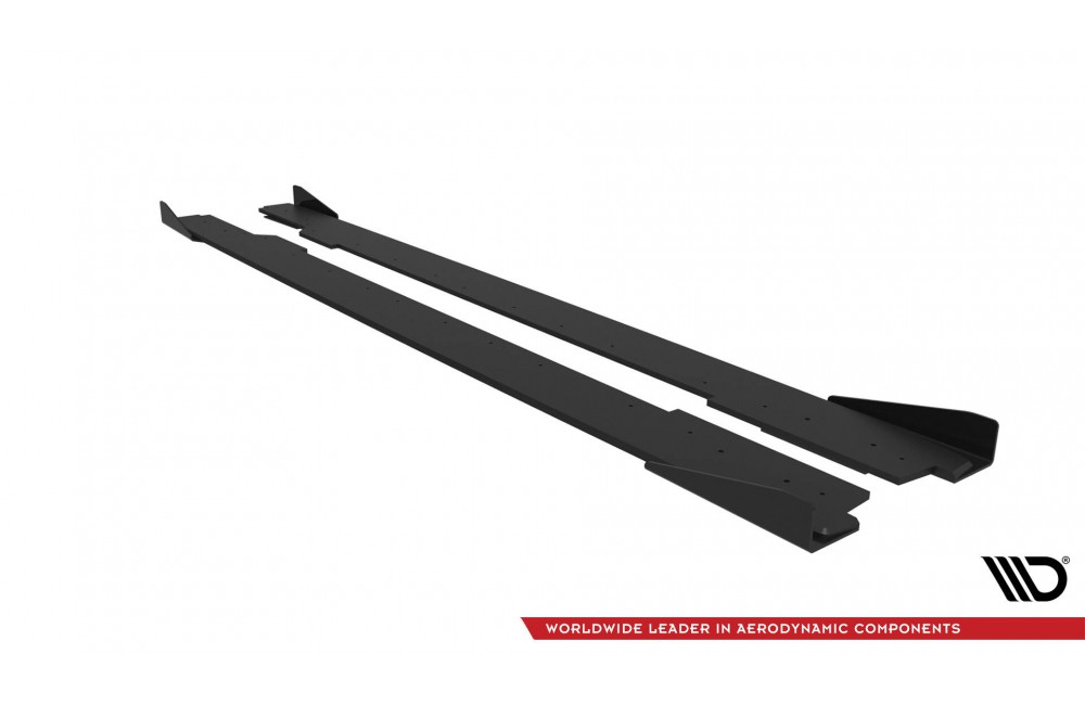 Street Pro Side Skirts Diffusers + Flaps Audi A5 / A5 S-Line / S5 Coupe / Cabrio 8T / 8T Facelift - Black + Gloss Flaps Street Pro Side Skirts Diffusers + Flaps Audi A5 / A5 S-Line / S5 Coupe / Cabrio 8T / 8T Facelift - Black + Gloss Flaps