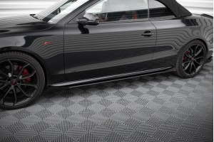 Street Pro Side Skirts Diffusers + Flaps Audi A5 / A5 S-Line / S5 Coupe / Cabrio 8T / 8T Facelift - Black + Gloss Flaps Street Pro Side Skirts Diffusers + Flaps Audi A5 / A5 S-Line / S5 Coupe / Cabrio 8T / 8T Facelift - Black + Gloss Flaps