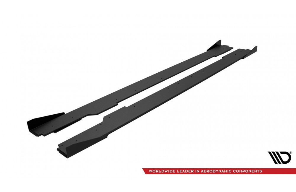 Street Pro Side Skirts Diffusers + Flaps Audi A5 / A5 S-Line / S5 Coupe / Cabrio 8T / 8T Facelift - Black + Gloss Flaps Street Pro Side Skirts Diffusers + Flaps Audi A5 / A5 S-Line / S5 Coupe / Cabrio 8T / 8T Facelift - Black + Gloss Flaps