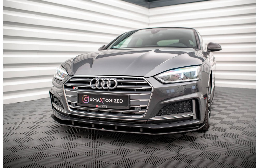 Street Pro Front Splitter Audi A5 S-Line / S5 Coupe / Sportback F5 - Black