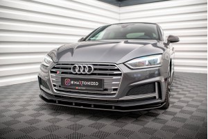 Street Pro Front Splitter Audi A5 S-Line / S5 Coupe / Sportback F5 - Black