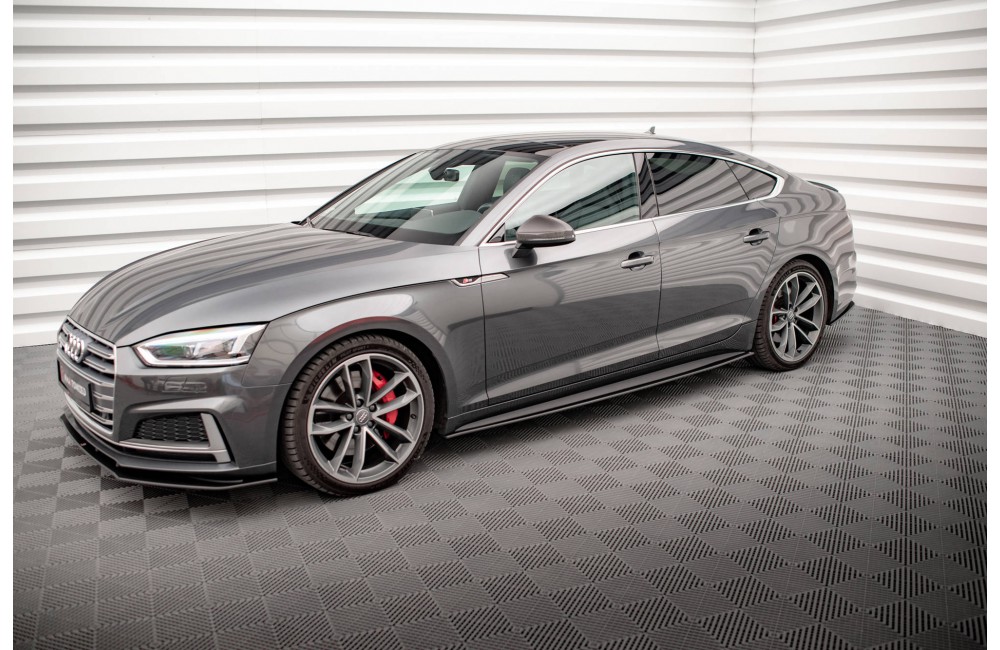 Street Pro Side Skirts Diffusers Audi A5 S-Line / S5 Sportback F5 - Black