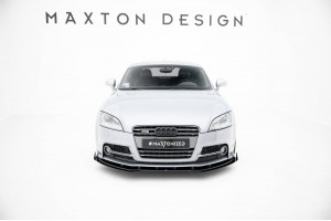 Street Pro Front Splitter + Flaps Audi TT S / TT S-Line 8J Facelift - Black + Gloss Flaps