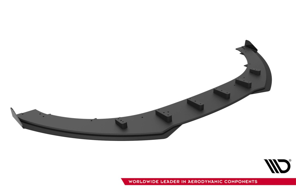 Street Pro Front Splitter + Flaps Audi TT S / TT S-Line 8J Facelift - Black + Gloss Flaps
