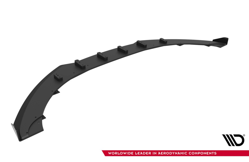Street Pro Front Splitter + Flaps Audi TT S / TT S-Line 8J Facelift - Black + Gloss Flaps