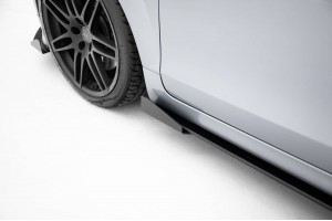 Street Pro Side Skirts Diffusers + Flaps Audi TT S / TT S-Line 8J Facelift - Black + Gloss Flaps