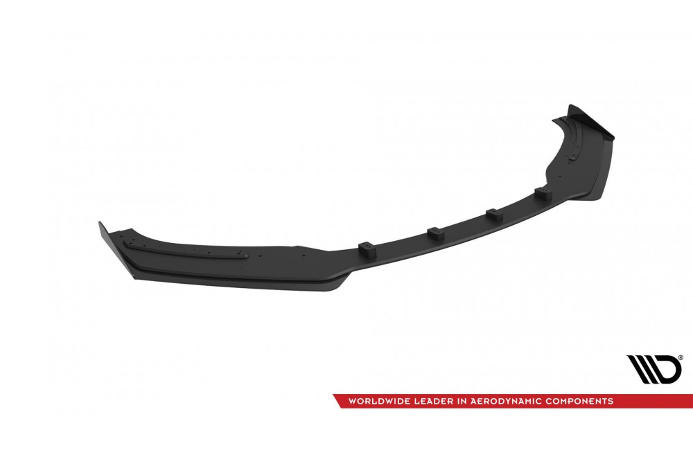 Street Pro Front Splitter + Flaps Audi TT S / S-Line 8S - Black + Gloss Flaps