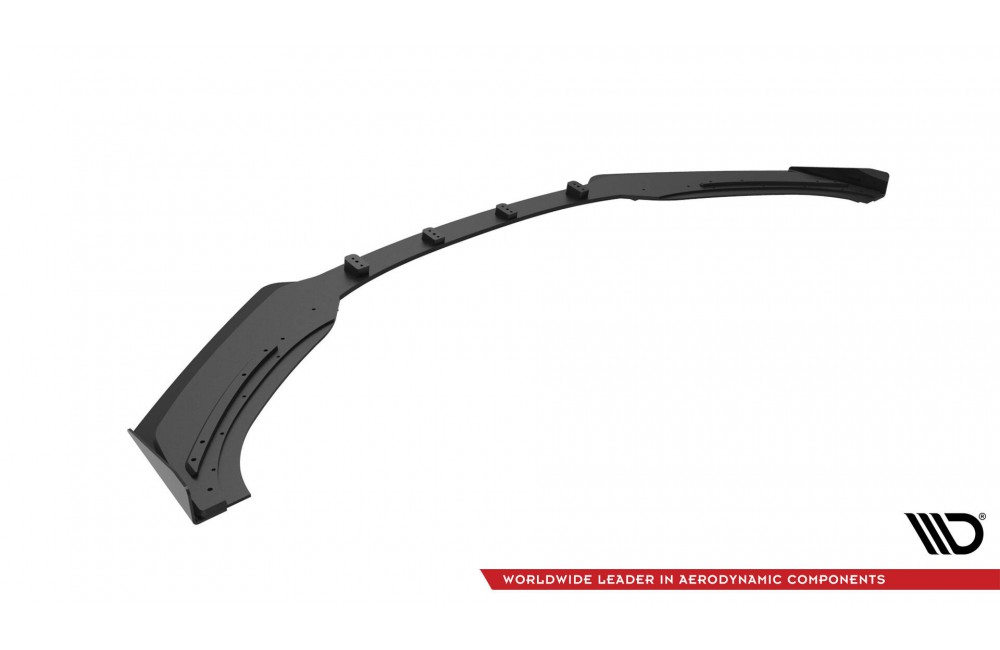 Street Pro Front Splitter + Flaps Audi TT S / S-Line 8S - Black + Gloss Flaps