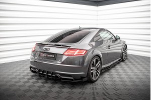 Street Pro Rear Side Splitters + FlapsAudi TT S-Line 8S - Black + Gloss Flaps