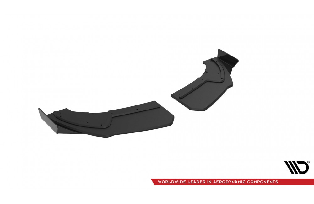 Street Pro Rear Side Splitters + FlapsAudi TT S-Line 8S - Black + Gloss Flaps