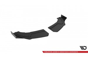 Street Pro Rear Side Splitters + FlapsAudi TT S-Line 8S - Black + Gloss Flaps