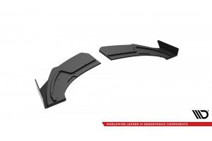 Street Pro Rear Side Splitters + FlapsAudi TT S-Line 8S - Black + Gloss Flaps