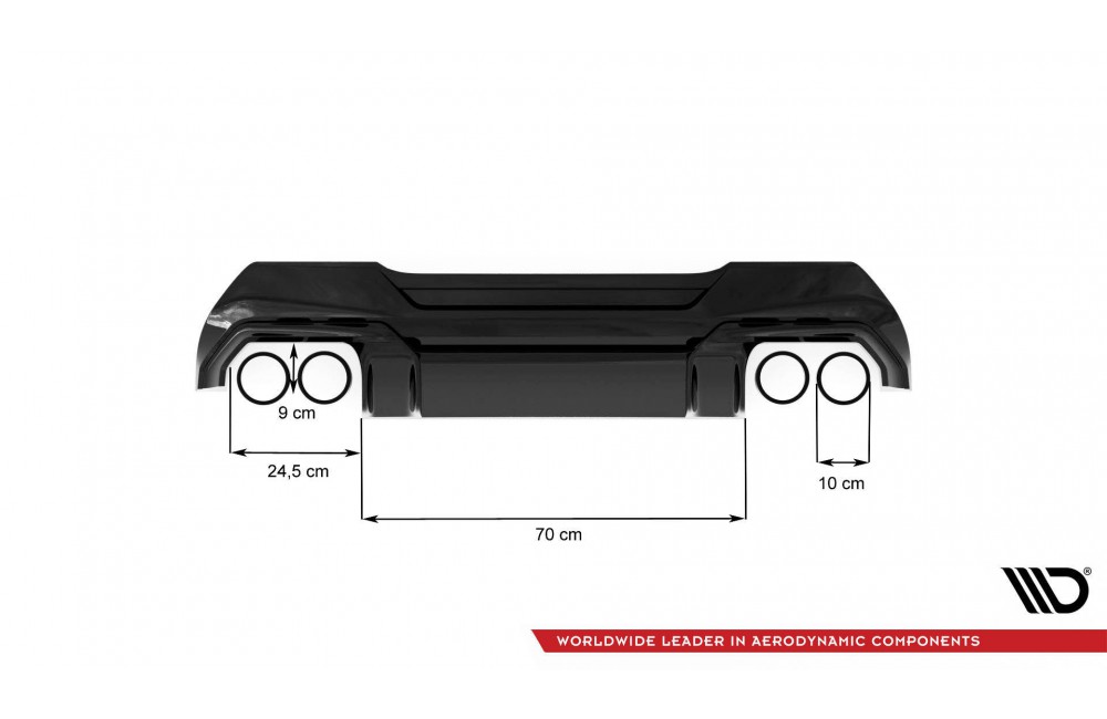 Rear Valance V.2 + Milltek Sport Exhaust BMW 1 F40 M135i -