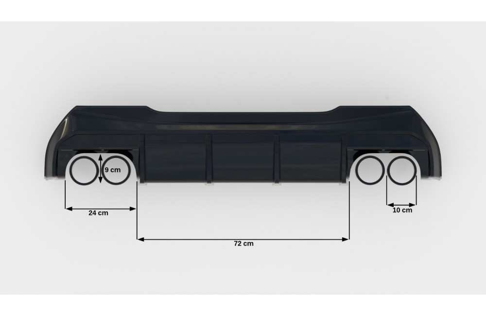 Rear Valance V.3 BMW 1 F40 M-Pack/ M135i / 128ti (Double Exhaust Version)