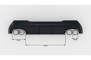 Rear Valance V.3 BMW 1 F40 M-Pack/ M135i / 128ti (Double Exhaust Version)