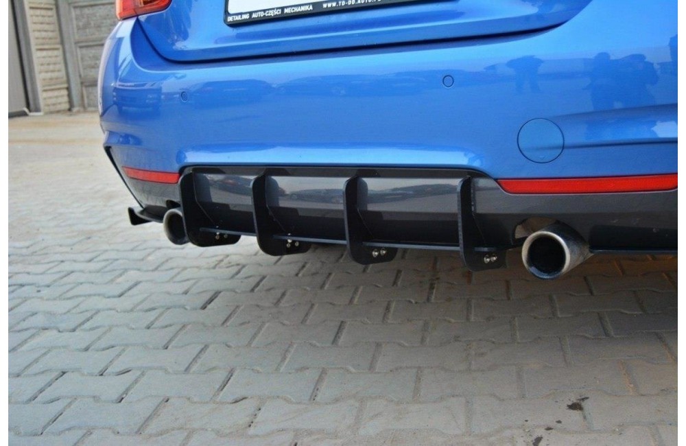 REAR DIFFUSER & REAR SIDE SPLITTERS for BMW 4 Coupe / Gran Coupe / Cabrio M-Pack F32 / F36 / F33