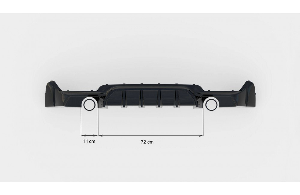 Rear Valance BMW 4 Coupe / Gran Coupe / Cabrio M-Pack F32 / F36 / F33 (Version with single exhausts on both sides)