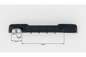 Rear Valance V.2 BMW 5 M-Pack F10 / F11 (Version with double exhaust on one side)