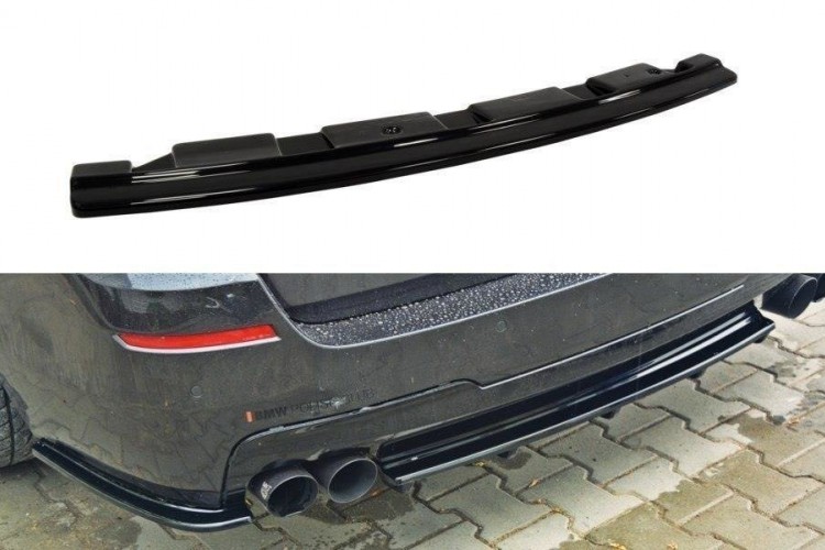 Πίσω Splitter για BMW 5 M-Pack Sedan/Touring F10/F11 - χωρίς κάθετες ράβδους (ταιριάζει σε δύο διπλές εξάτμισης)