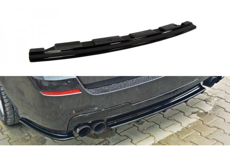 Πίσω Splitter για BMW 5 M-Pack Sedan/Touring F10/F11 - χωρίς κάθετες ράβδους (ταιριάζει σε δύο διπλές εξάτμισης)