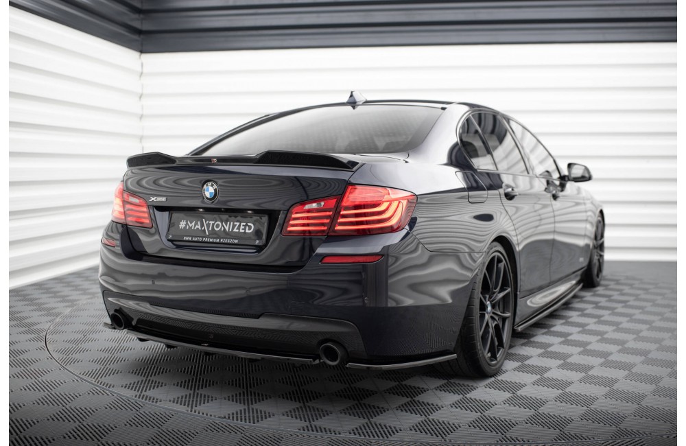 REAR SIDE SPLITTERS for BMW 5 F11 M-PACK (fits two single exhaust ends)