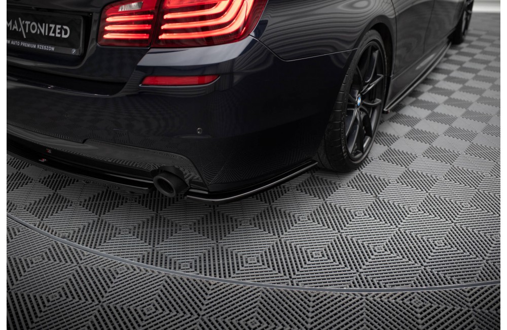 REAR SIDE SPLITTERS for BMW 5 F11 M-PACK (fits two single exhaust ends)