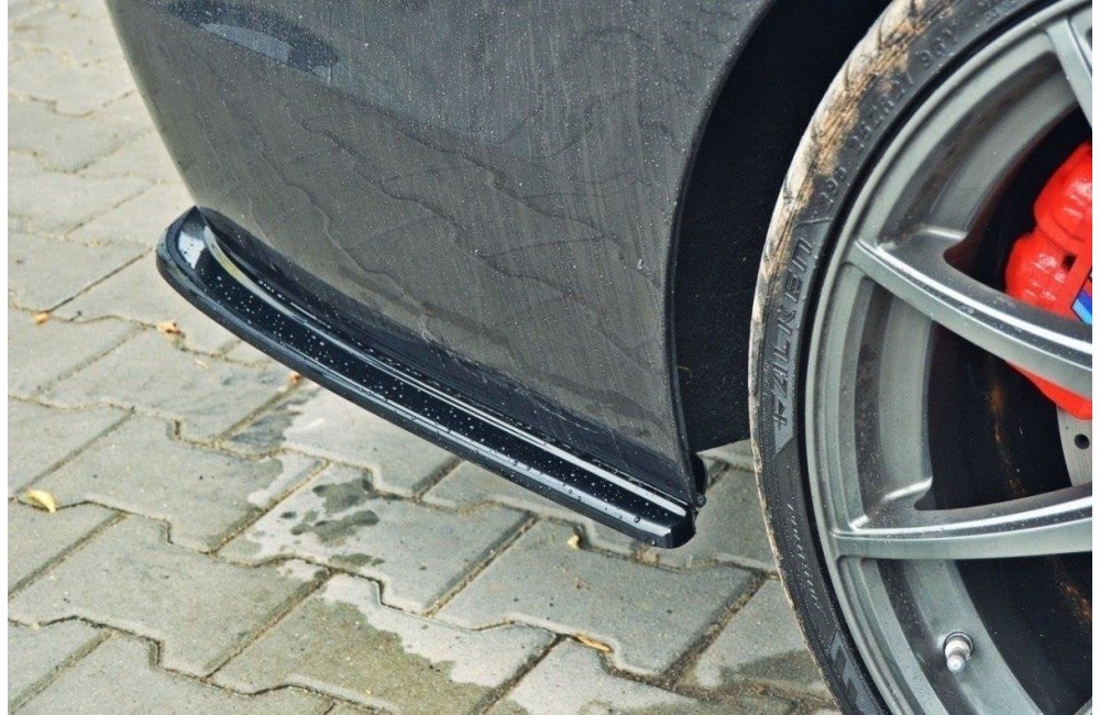 REAR SIDE SPLITTERS for BMW 5 F11 M-PACK (fits two double exhaust ends)