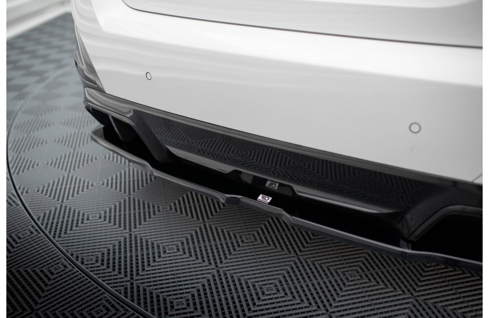 Rear Splitter (with vertical bars) V.2 BMW i4 M-Pack G26 - Gloss Black