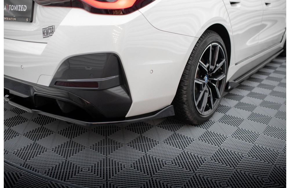 Rear Splitter (with vertical bars) V.2 BMW i4 M-Pack G26 - Gloss Black