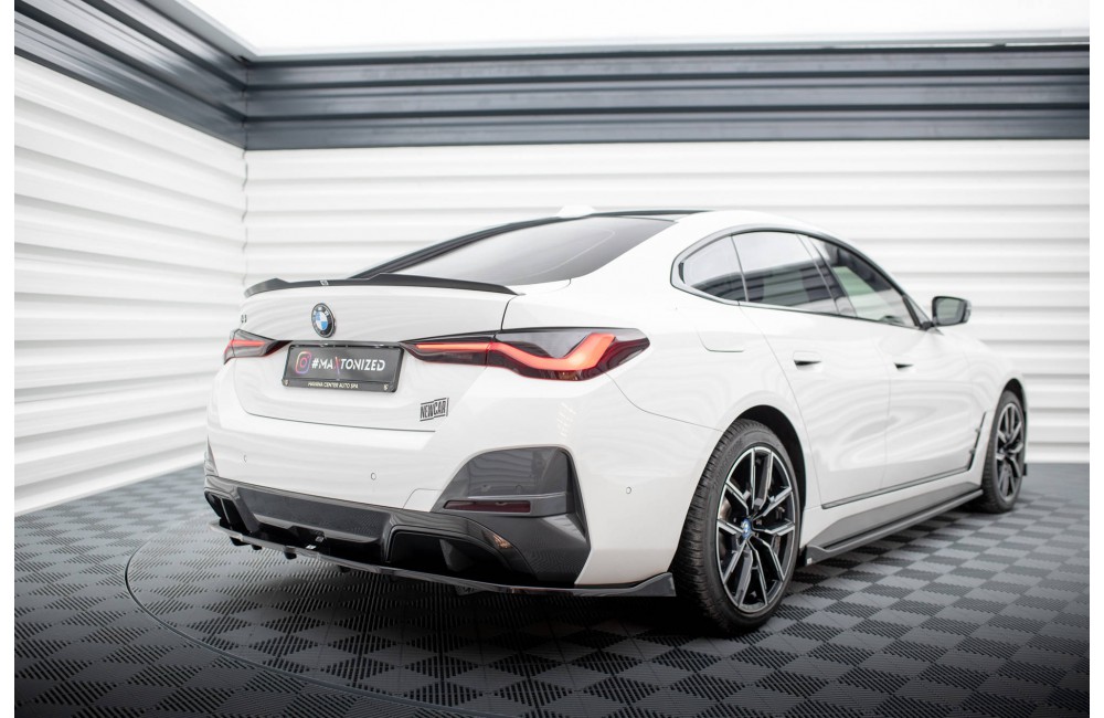 Rear Splitter (with vertical bars) V.2 BMW i4 M-Pack G26 - Gloss Black