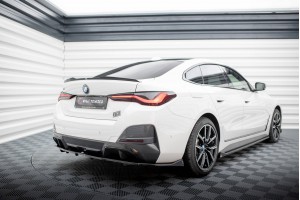 Rear Splitter (with vertical bars) V.2 BMW i4 M-Pack G26 - Gloss Black