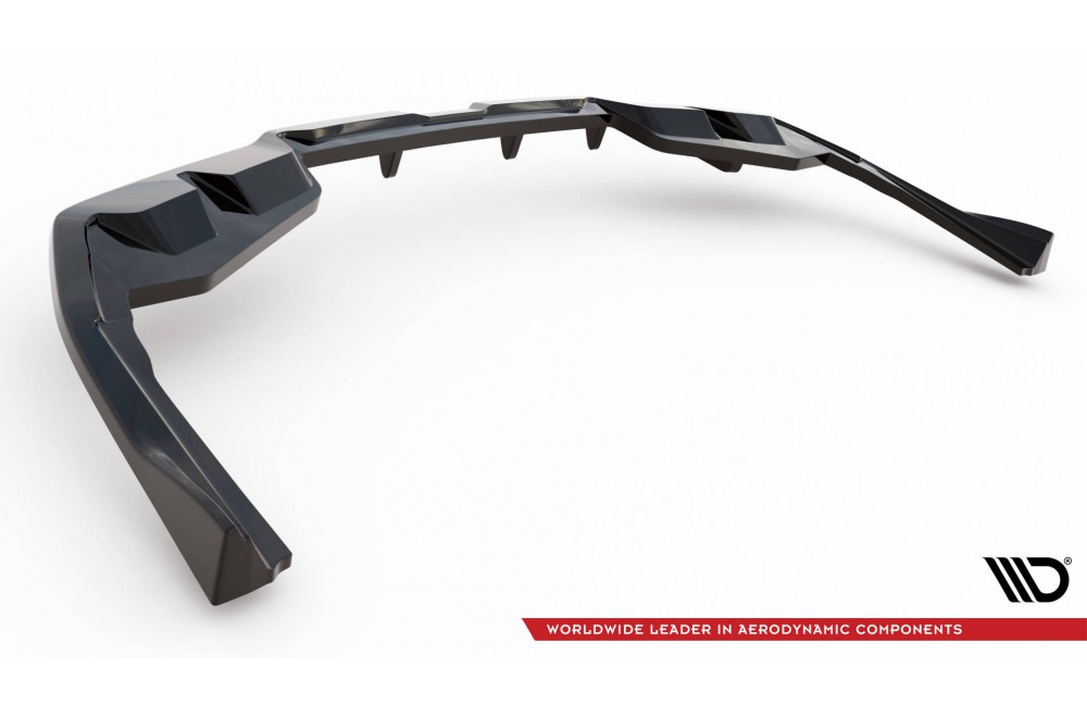 Rear Splitter (with vertical bars) V.2 BMW i4 M-Pack G26 - Gloss Black