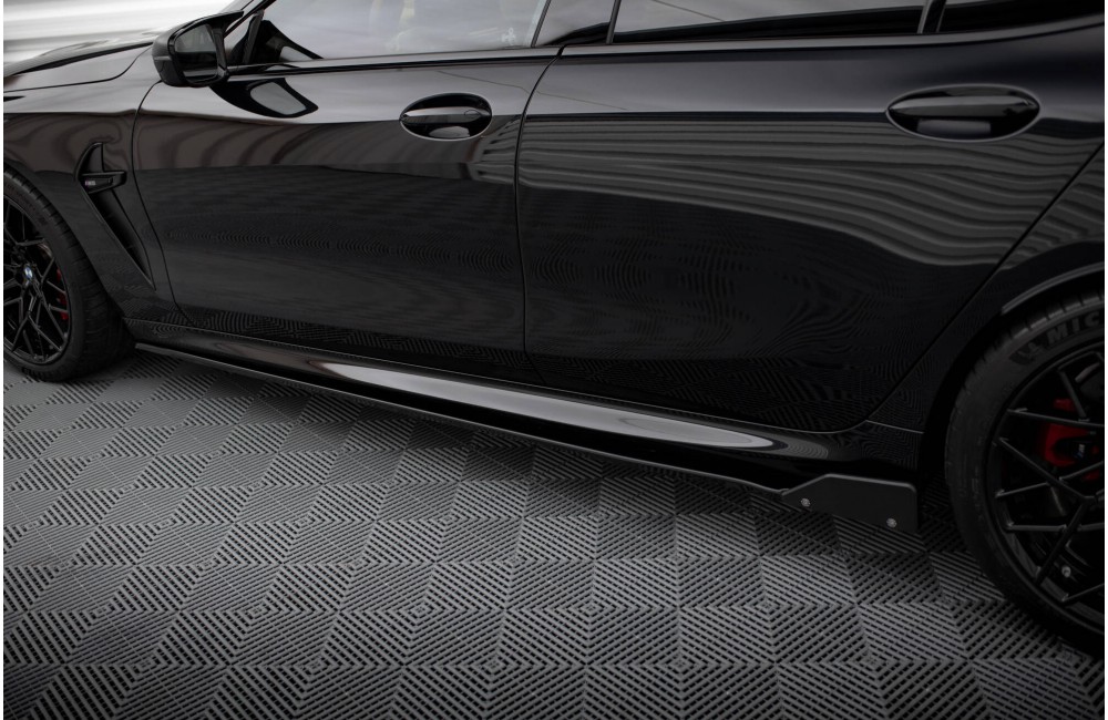 Side Skirts Diffusers V.1 + Flaps BMW M8 Gran Coupe F93 / 8 Gran Coupe M-Pack G16