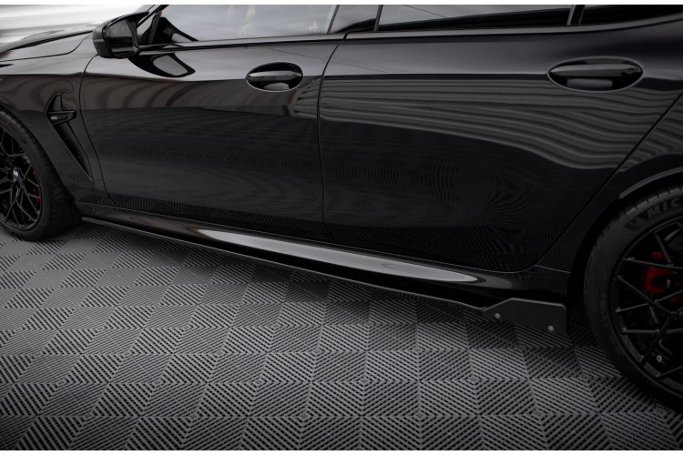 Side Skirts Diffusers V.1 + Flaps BMW M8 Gran Coupe F93 / 8 Gran Coupe M-Pack G16