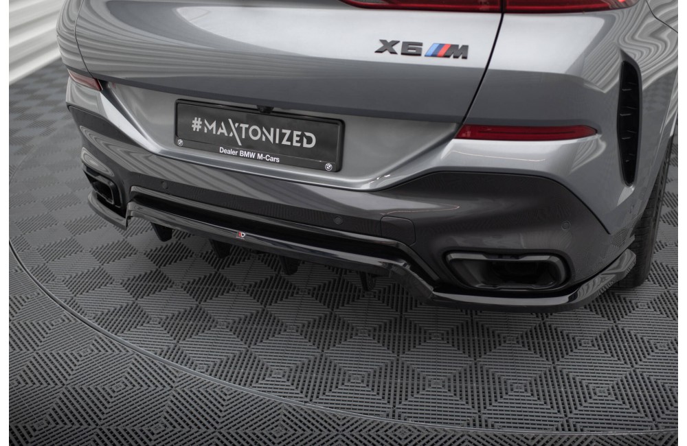 Rear Splitter (with vertical bars) V.1 BMW X6 M-Pack G06 Facelift