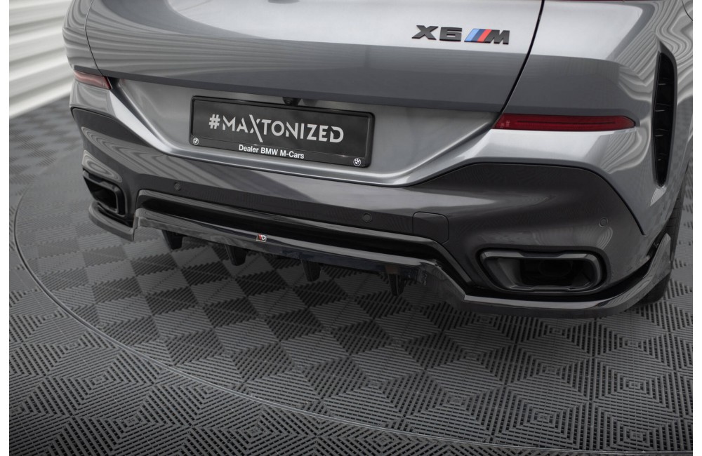 Rear Splitter (with vertical bars) V.2 BMW X6 M-Pack G06 Facelift
