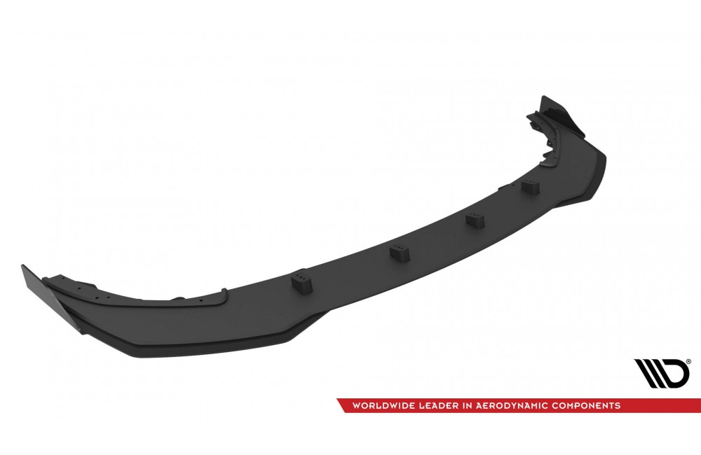 Street Pro Front Splitter + Flaps BMW 1 M-Pack / M135i / 128ti F40 - Black + Gloss Flaps
