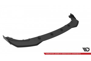 Street Pro Front Splitter + Flaps BMW 1 M-Pack / M135i / 128ti F40 - Black + Gloss Flaps