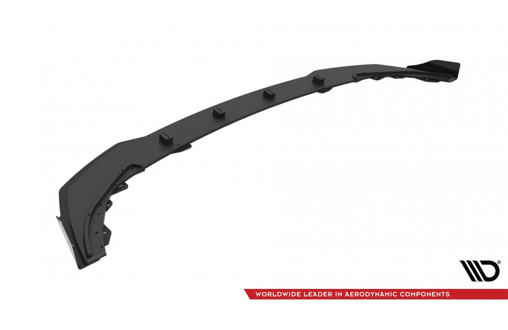 Street Pro Front Splitter + Flaps BMW 1 M-Pack / M135i / 128ti F40 - Black + Gloss Flaps