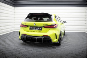 Street Pro Rear Side Splitters V.1 + Flaps V.1 BMW 1 F40 M-Pack / M135i - Black + Gloss Flaps Street Pro Rear Side Splitters V.1 + Flaps V.1 BMW 1 F40 M-Pack / M135i - Black + Gloss Flaps