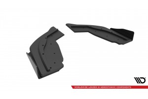 Street Pro Rear Side Splitters V.1 + Flaps V.1 BMW 1 F40 M-Pack / M135i - Black + Gloss Flaps Street Pro Rear Side Splitters V.1 + Flaps V.1 BMW 1 F40 M-Pack / M135i - Black + Gloss Flaps