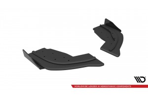 Street Pro Rear Side Splitters V.1 + Flaps V.1 BMW 1 F40 M-Pack / M135i - Black + Gloss Flaps Street Pro Rear Side Splitters V.1 + Flaps V.1 BMW 1 F40 M-Pack / M135i - Black + Gloss Flaps