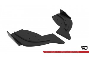 Street Pro Rear Side Splitters V.2 + Flaps V.2 BMW 1 F40 M-Pack / M135i - Black + Gloss Flaps Street Pro Rear Side Splitters V.2 + Flaps V.2 BMW 1 F40 M-Pack / M135i - Black + Gloss Flaps