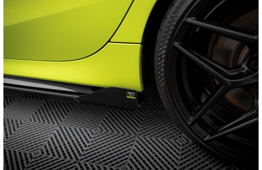 Street Pro Side Skirts Diffusers + Flaps BMW 1 M-Pack / M135i / 128ti F40 - Black + Gloss Flaps Street Pro Side Skirts Diffusers + Flaps BMW 1 M-Pack / M135i / 128ti F40 - Black + Gloss Flaps