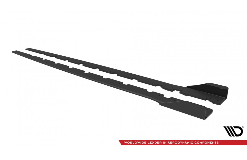 Street Pro Side Skirts Diffusers + Flaps BMW 1 M-Pack / M135i / 128ti F40 - Black + Gloss Flaps Street Pro Side Skirts Diffusers + Flaps BMW 1 M-Pack / M135i / 128ti F40 - Black + Gloss Flaps